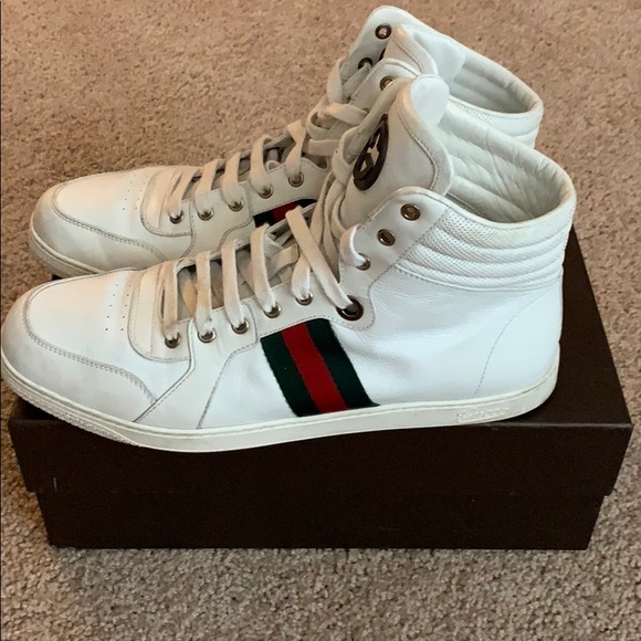 mens gucci white shoes